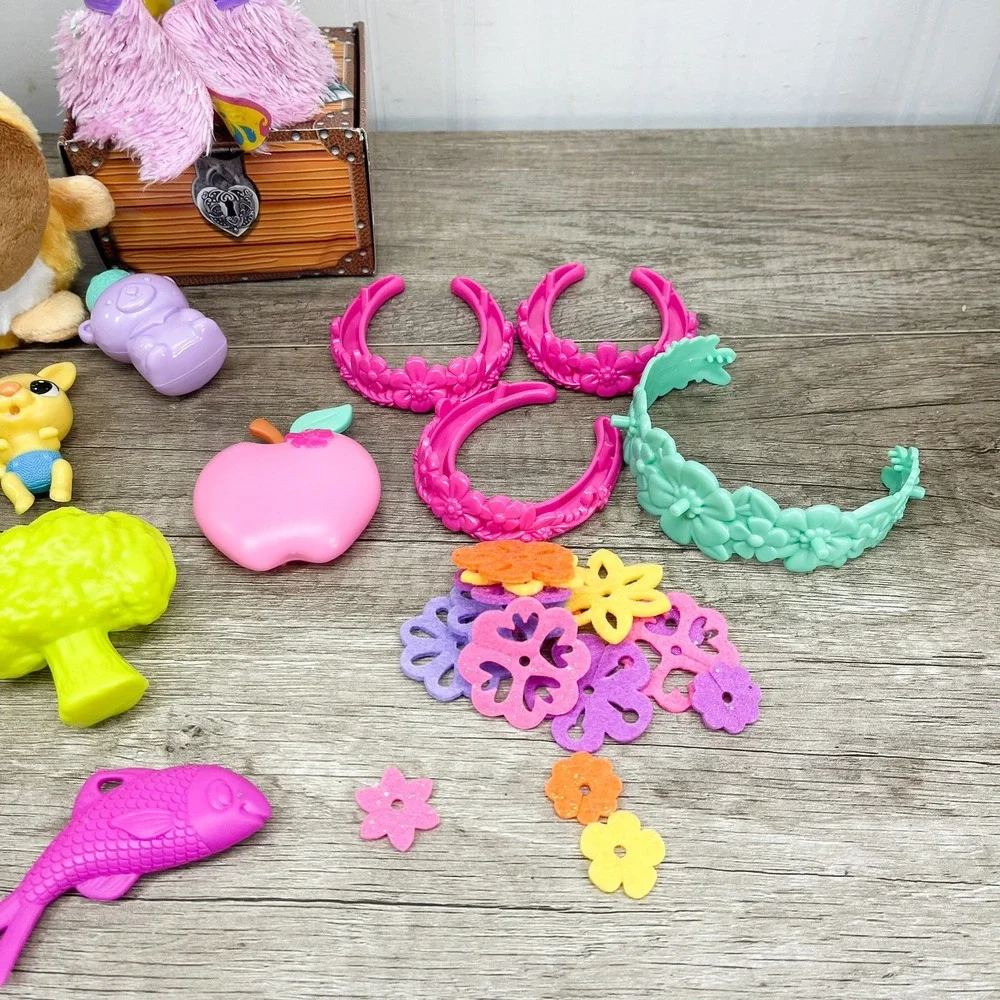 FurReal Friends Calico Cat Plush Unicorn Interactive Toy Lot with Accessories